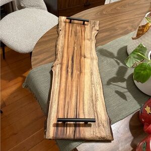 Live edge red oak serving tray